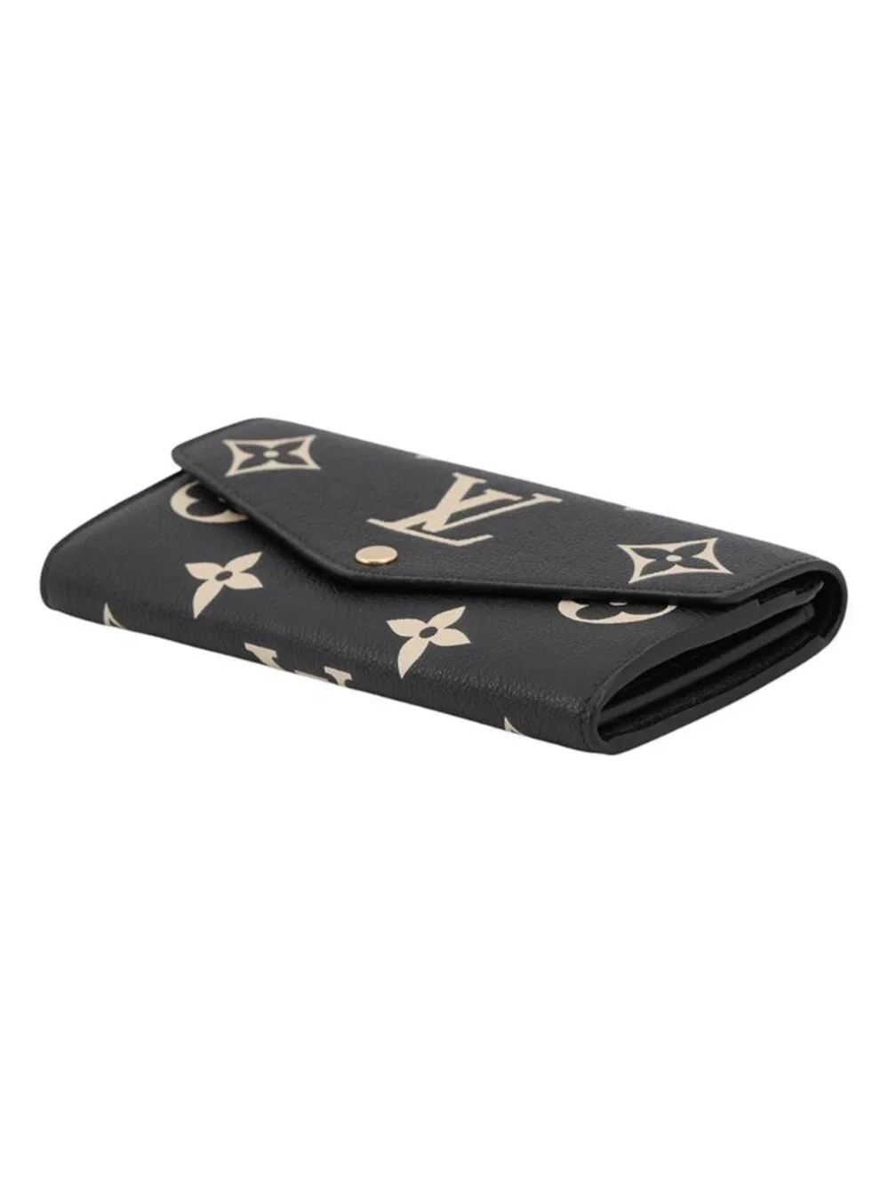 Louis Vuitton Wallet Monogram Empreinte Portefeuille Sarah Black